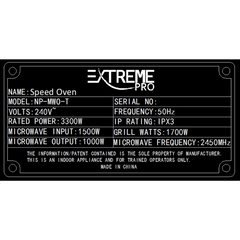 Extreme Pro 4L Speed Oven with Touchscreen - NP-MWO-T