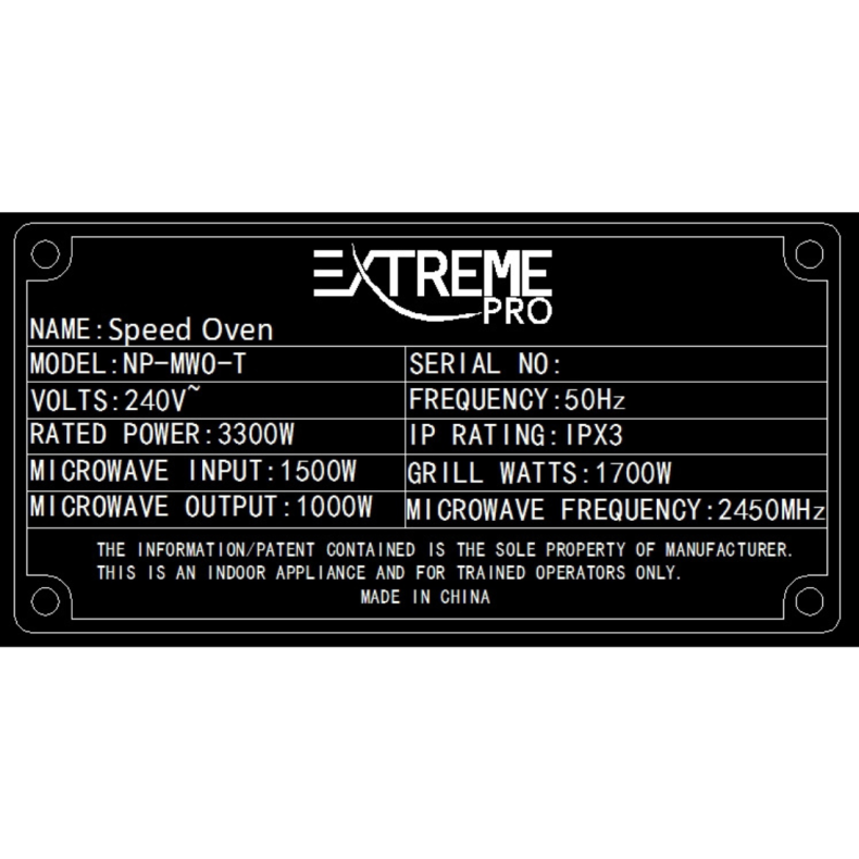 Extreme Pro 4L Speed Oven with Touchscreen - NP-MWO-T