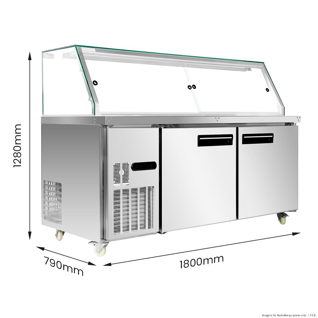 Thermaster Cold Salad & Noodle Bar 5x1/1 GN Pans PG180FA-XG