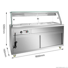 Thermaster Wet and Dry Bain Marie Display 5x1/1 GN Pans PG180FE-XG