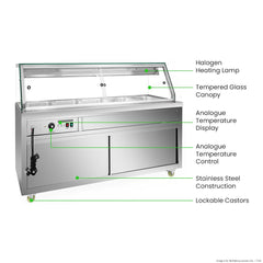 Thermaster Wet and Dry Bain Marie Display 5x1/1 GN Pans PG180FE-XG