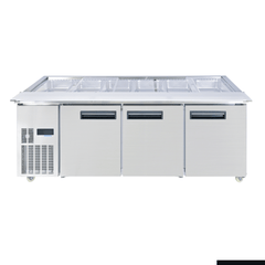 Thermaster Two Door Cold Bench Salad Station 6x1/1 GN Pans PG210FA-XB
