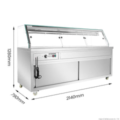 Thermaster Wet and Dry Bain Marie Display 6x1/1 GN Pans PG210FE-XG