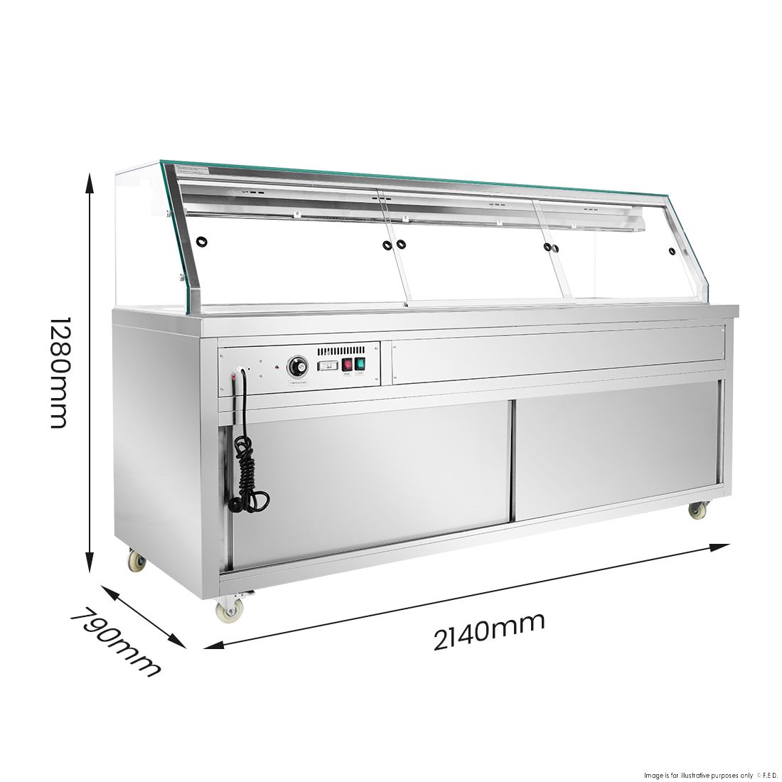 Thermaster Wet and Dry Bain Marie Display 6x1/1 GN Pans PG210FE-XG