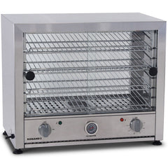 Roband Pie and Food Warmer Hinged Glass Door with Internal Light - 50 Pies