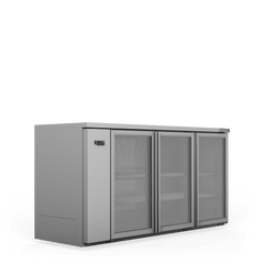 Williams Cameo - Three Door Stainless Steel Remote Back Bar Counter Display Refrigerator