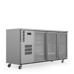 Williams Cameo - Three Door Stainless Steel Under Counter Display Refrigerator