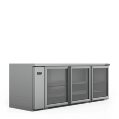 Williams Boronia - Three Door Stainless Steel Remote Back Bar Counter Display Refrigerator