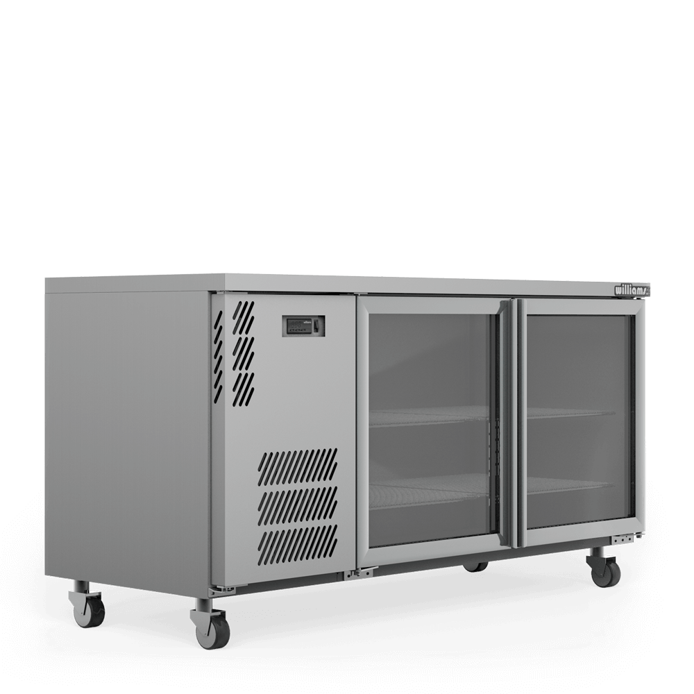Williams Boronia - Two Door Stainless Steel Under Counter Display Refrigerator