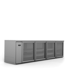 Williams Boronia - Four Door Stainless Steel Remote Back Bar Counter Display Refrigerator