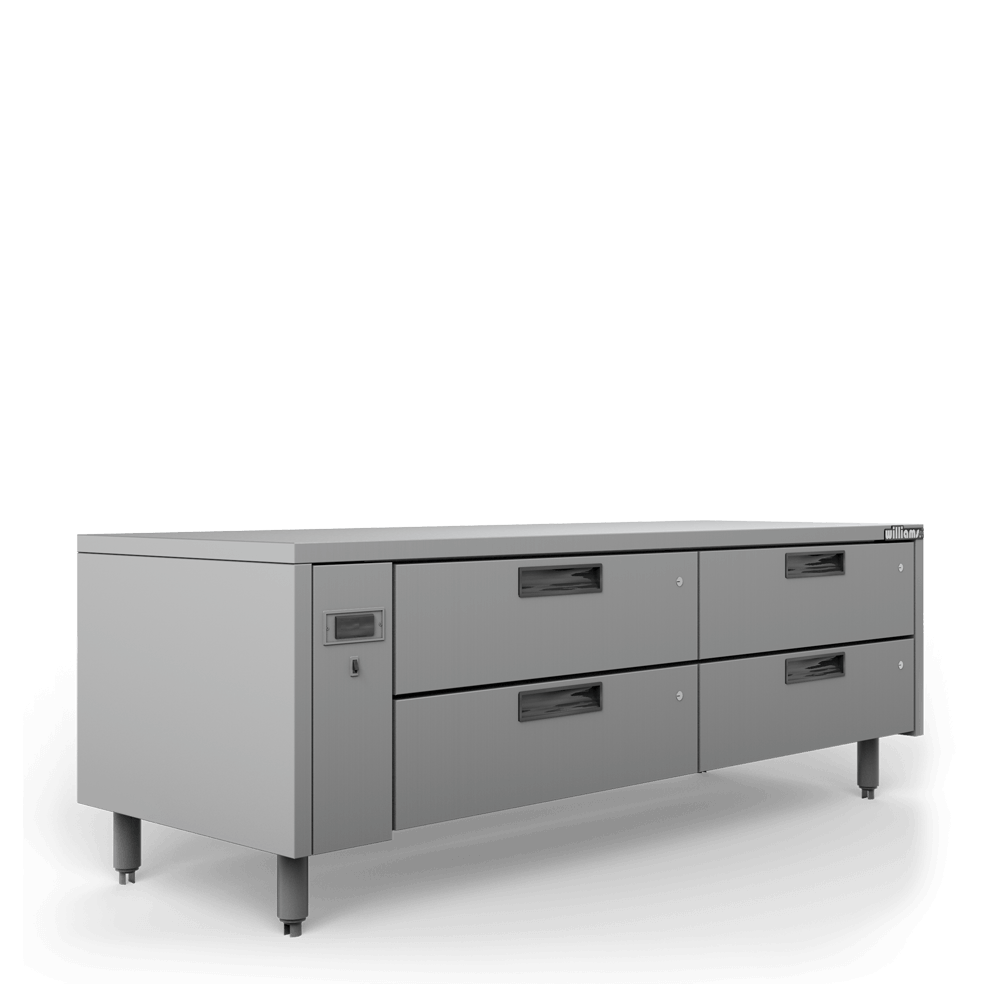 Williams Jarrah - Four Drawer Remote Lowline Refigerator