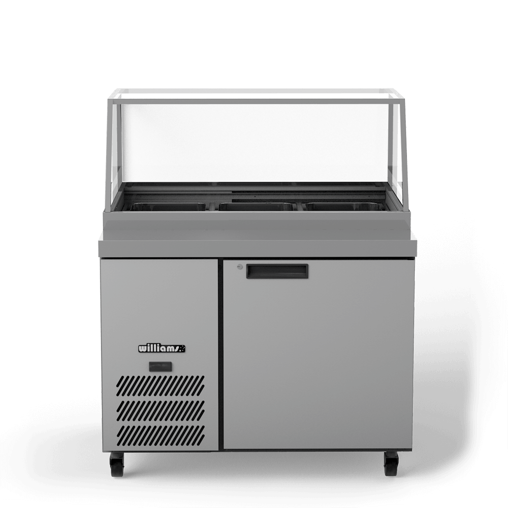 Williams Banksia - One Door Stainless Steel Prep Counter Refrigerator With Flat Blown Air Well