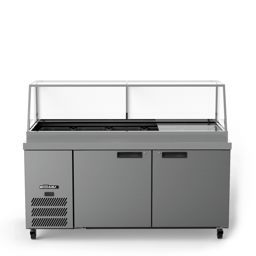 Williams Banksia - Three Door White Colorbond  Prep Counter Refrigerator With Flat Blown Air Well