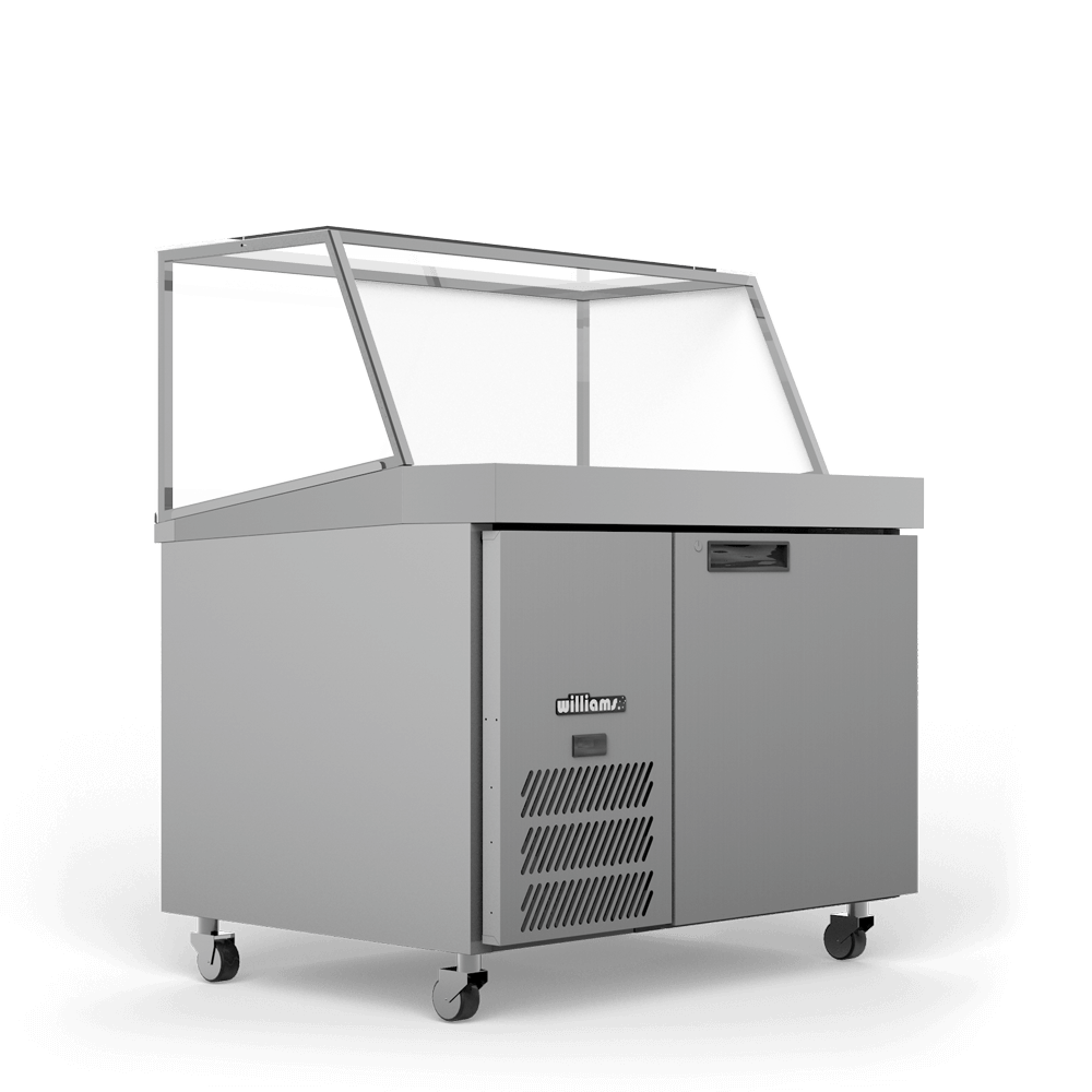 Williams Banksia - One Door Stainless Steel Prep Counter Refrigerator With Angled Blown Air Well