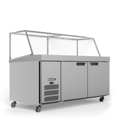 Williams Banksia - Two Door Stainless Steel Prep Counter Refrigerator With Angled Blown Air Well