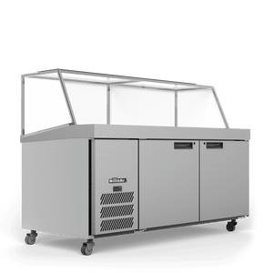 Williams Banksia - Two Door Stainless Steel Prep Counter Refrigerator With Angled Blown Air Well