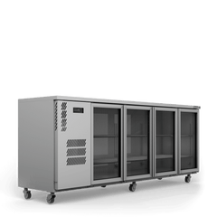 Williams Cameo - Four Door Stainless Steel Under Counter Display Refrigerator
