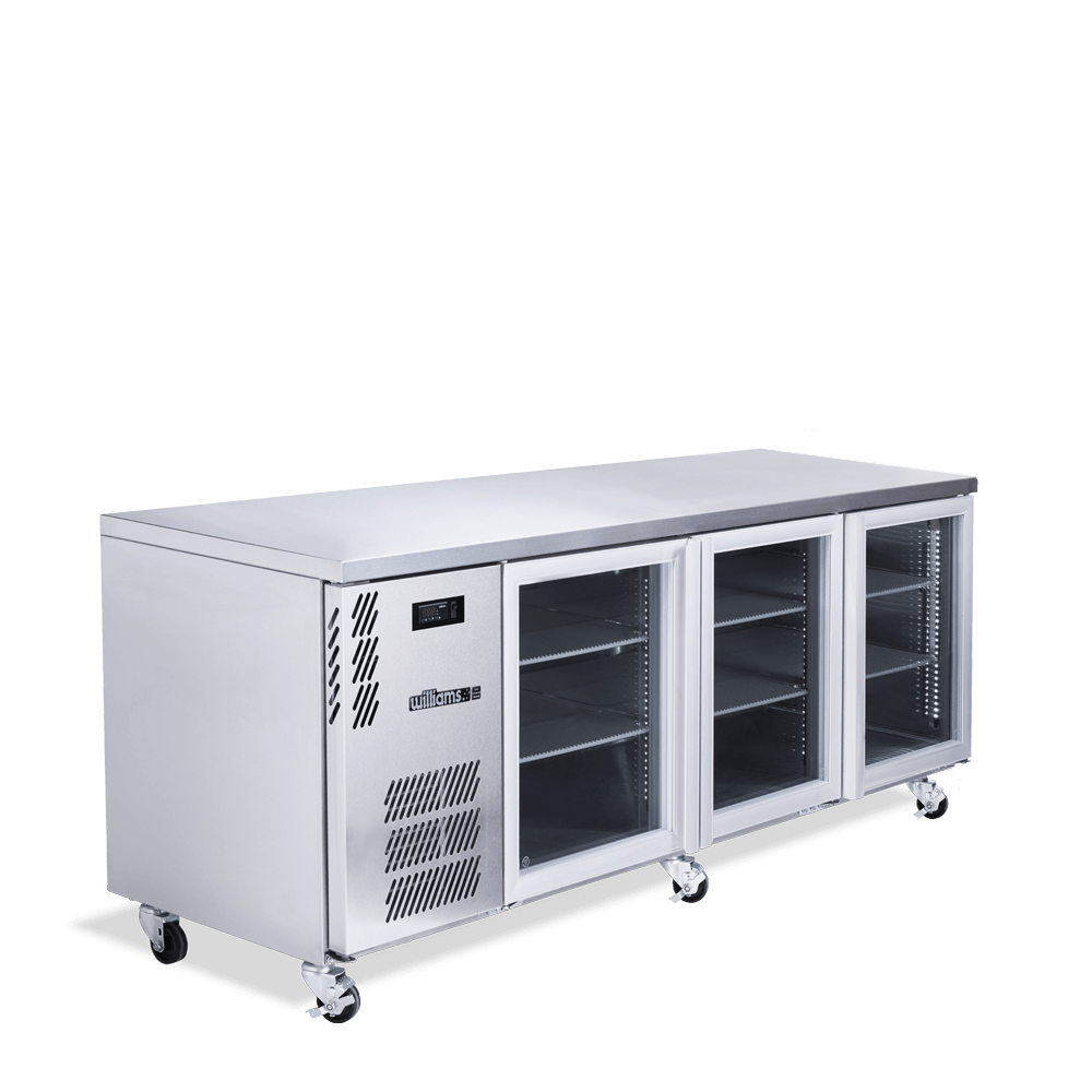 Williams Boronia - Three Door Stainless Steel Under Counter Display Refrigerator