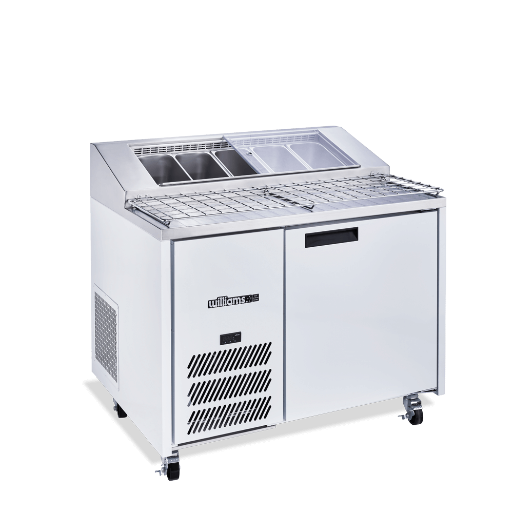 Williams Jade Pizza - One Door White Colorbond Pizza Prep Counter Refrigerator With Blown Air Well