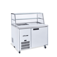 Williams Jade Sandwich - One Door White Colorbond Prep Counter Refrigerator With Blown Air Well