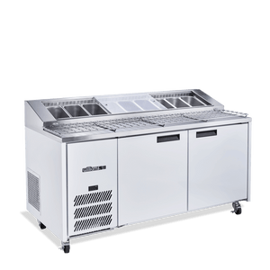 Williams Jade Pizza - Two Door White Colorbond Pizza Prep Counter Refrigerator With Blown Air Well