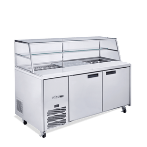 Williams Jade Sandwich - Two Door Stainless Steel Prep Counter Refrigerator With Blown Air Well