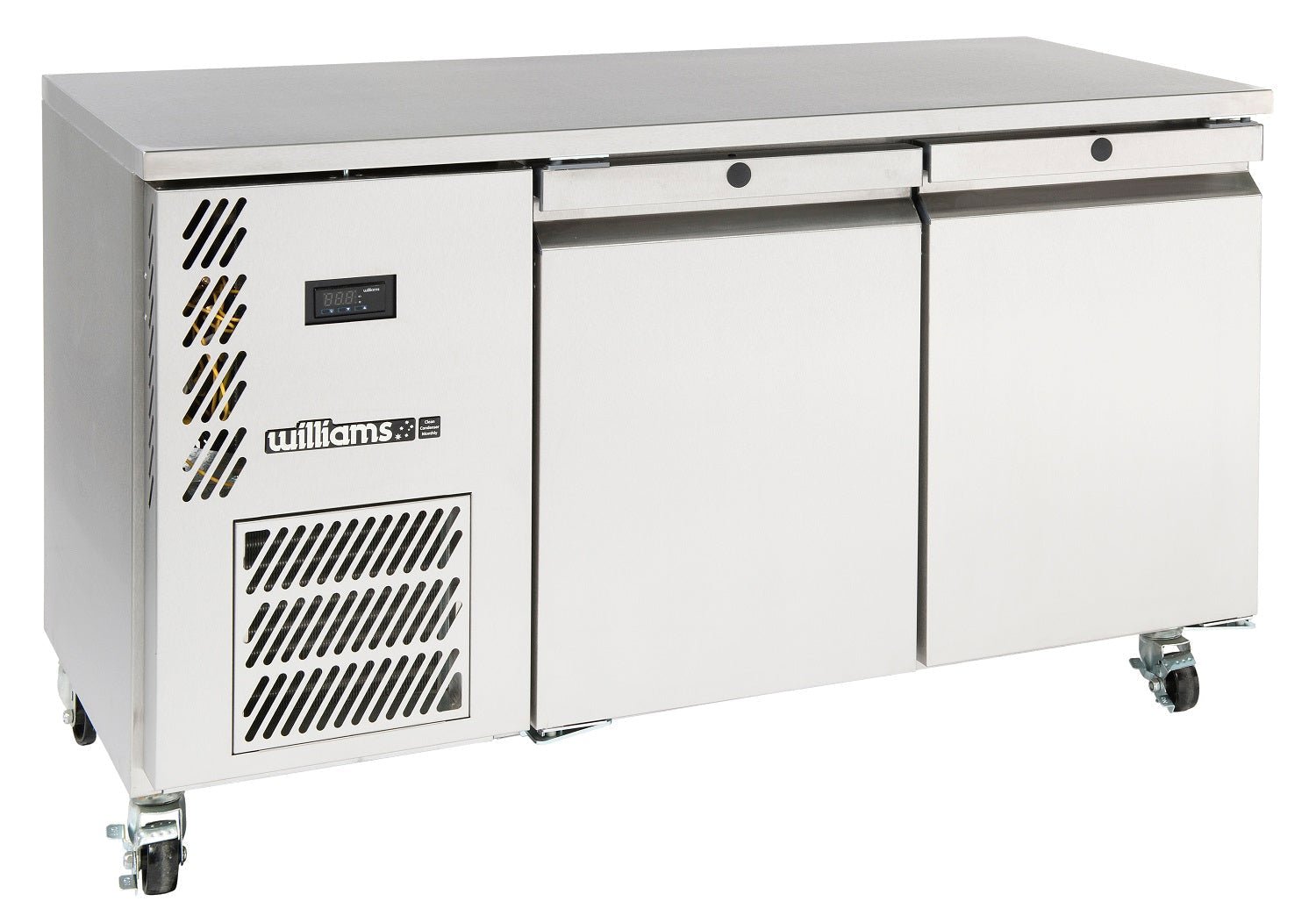 Williams Opal - Two Door Stainless Steel Under Counter Storage Freezer