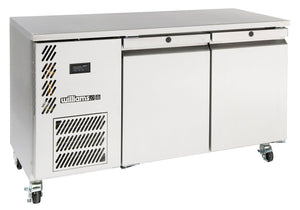 Williams Opal - Two Door Stainless Steel Under Counter Storage Freezer
