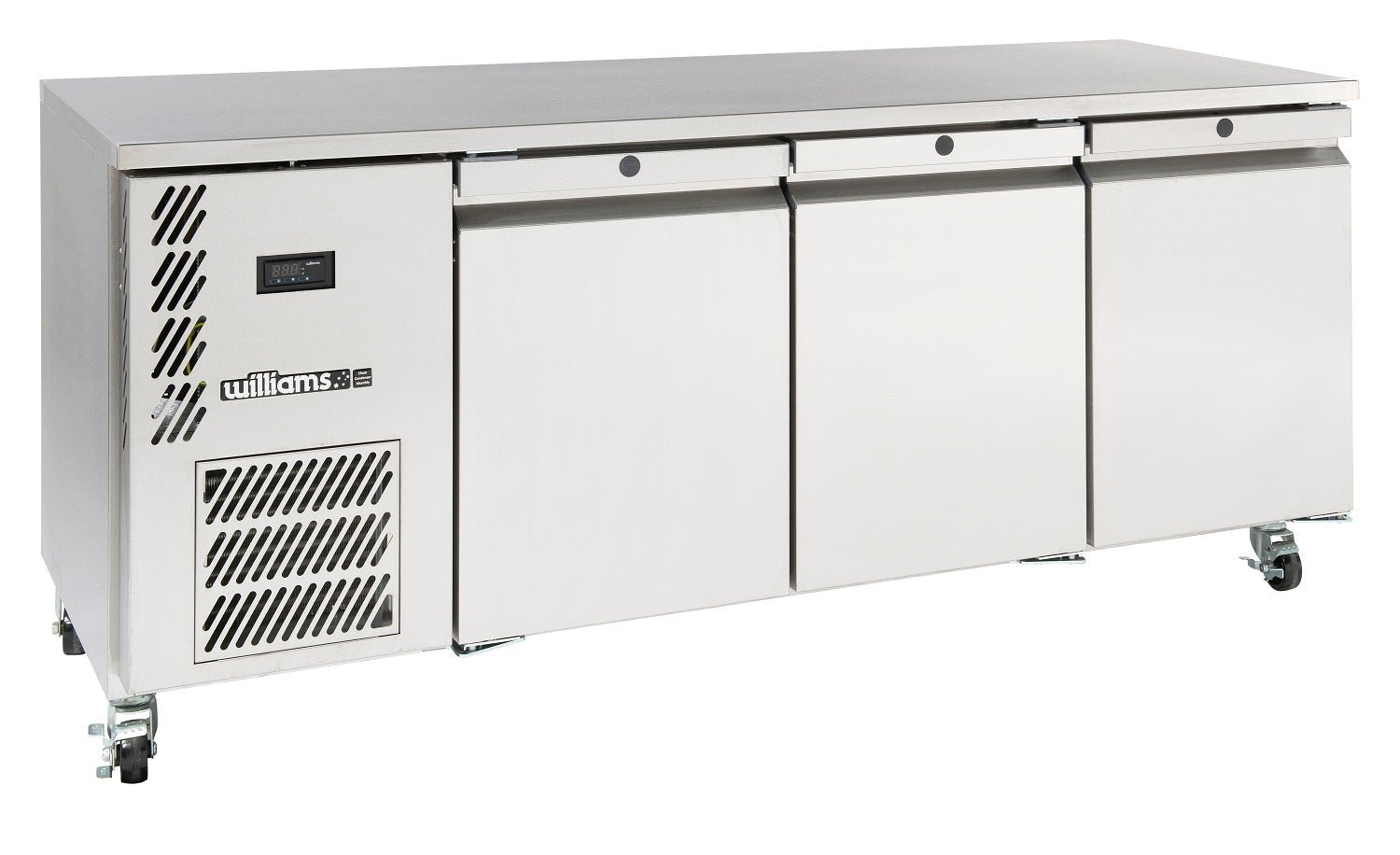 Williams Opal - Three Door Stainless Steel Under Counter Refrigerator