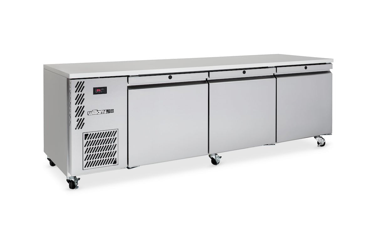 Williams Emerald - Three Door Stainless Steel Under Counter Refrigerator