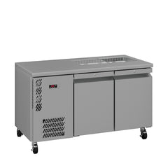 Williams Opal - Two Door Stainless Steel Under Counter Refrigerator With Blown Air Well