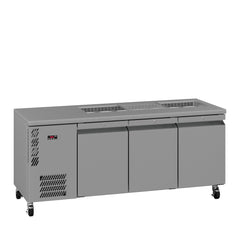 Williams Opal - Three Door Stainless Steel Under Counter Refrigerator With Blown Air Well