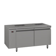Williams Emerald - Two Door Stainless Steel Remote Under Counter Refrigerator With Blown Air Well