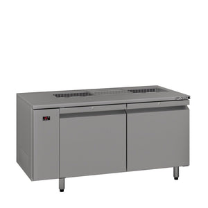 Williams Emerald - Two Door Stainless Steel Remote Under Counter Refrigerator With Blown Air Well