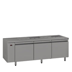 Williams Emerald - Three Door Stainless Steel Remote Under Counter Refrigerator With Blown Air Well