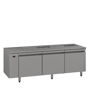 Williams Emerald - Three Door Stainless Steel Remote Under Counter Refrigerator With Blown Air Well