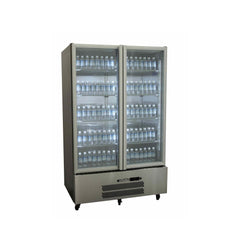 Williams Quartz Star - Two Door Stainless Steel Upright Display Refrigerator