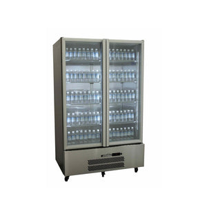 Williams Quartz Star - Two Door Stainless Steel Upright Display Refrigerator