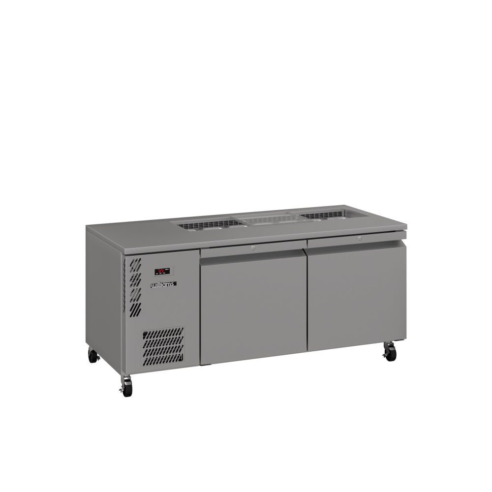 Williams Emerald - Two Door Stainless Steel Under Counter Refrigerator With Blown Air Well
