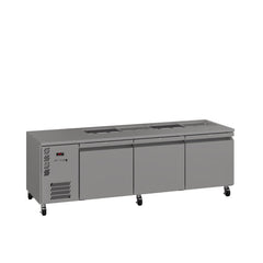 Williams Emerald - Three Door Stainless Steel Under Counter Refrigerator With Blown Air Well