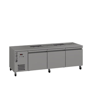 Williams Emerald - Three Door Stainless Steel Under Counter Refrigerator With Blown Air Well