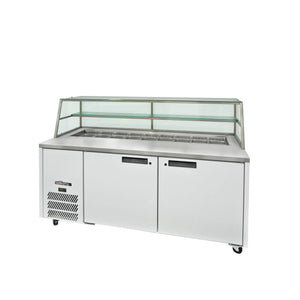 Williams Jade Sandwich - Two Door White Colorbond Prep Counter Refrigerator With Blown Air Well