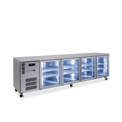 Williams Boronia -  Four Door Stainless Steel Under Counter Display Refrigerator