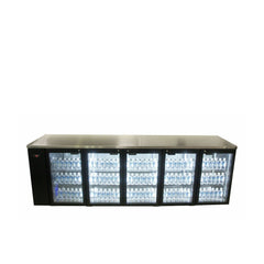 Williams Cameo - Five Door Black Colorbond Remote Back Bar Counter Display Refrigerator