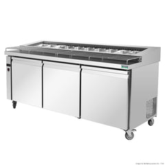 Thermaster Three Door Deluxe Pizza Prep Bench PWB200