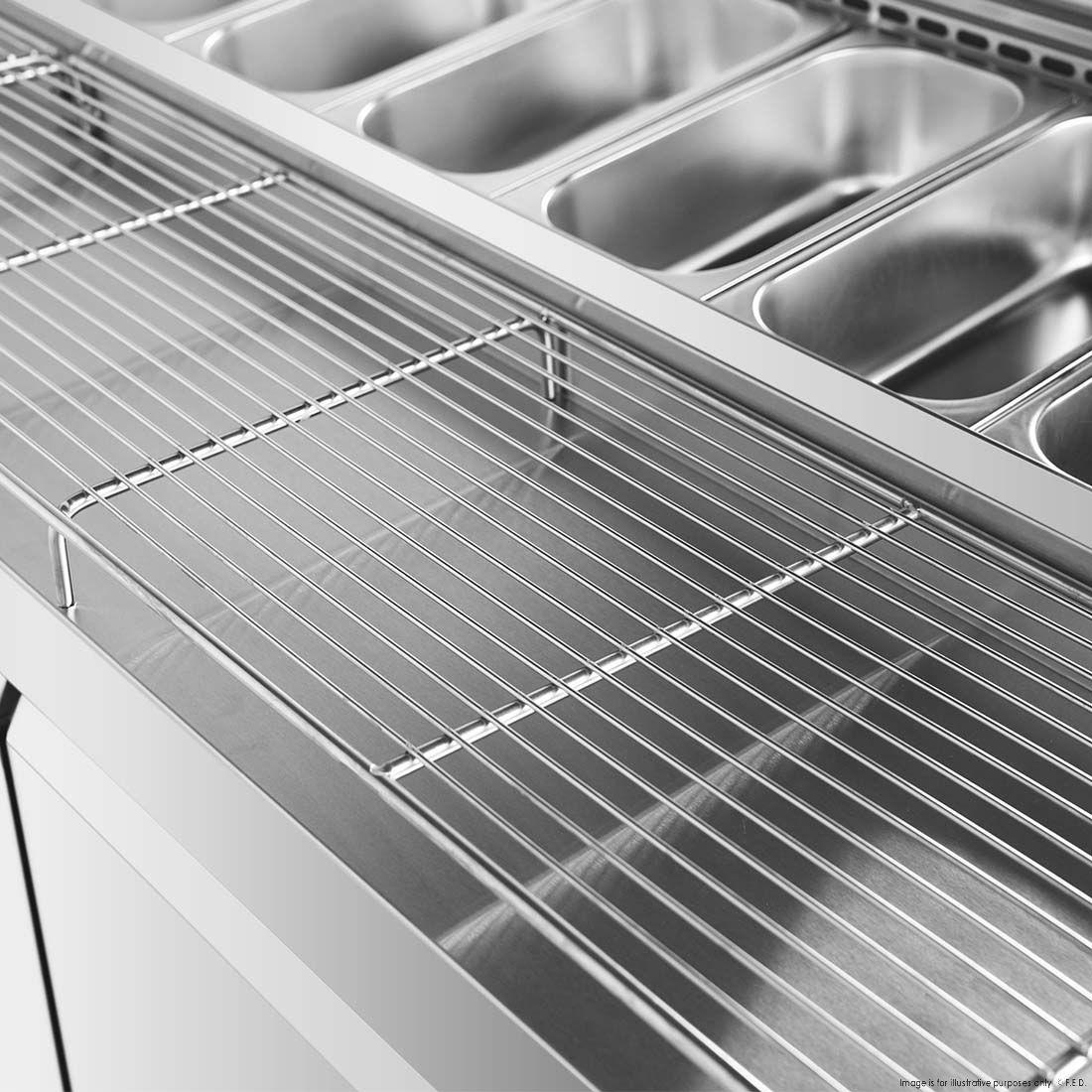 Thermaster Three Door Deluxe Pizza Prep Bench PWB200