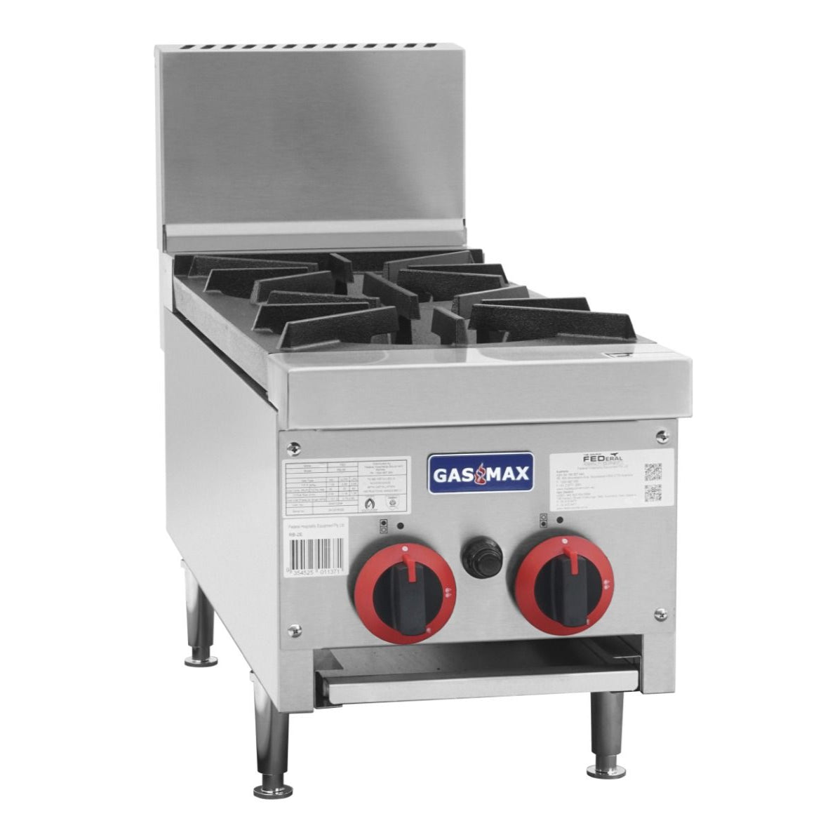 GasMax Gas Cook Top 2 Burner With Flame Failure- RB-2E
