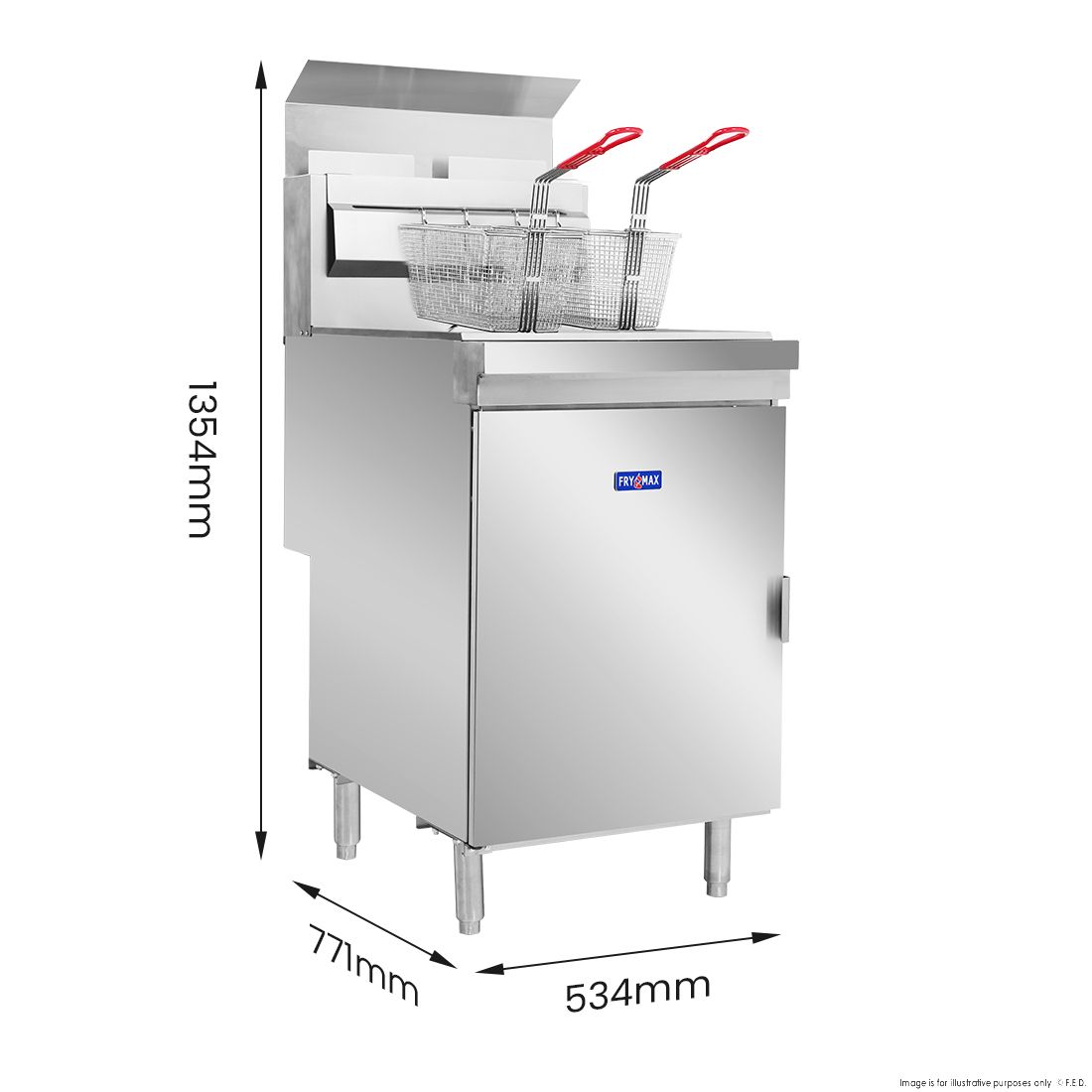 FryMAX Superfast Natural Gas Tube Twin Vat Fryer RC400TE