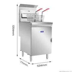 FryMAX Superfast Natural Gas Tube Twin Vat Fryer RC400TE