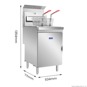 FryMAX Superfast Natural Gas Tube Twin Vat Fryer RC400TE
